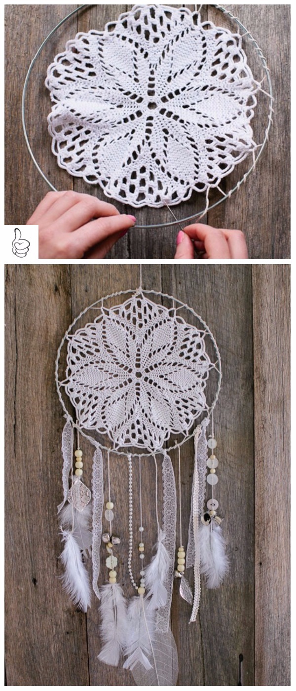 DIY Lace Doily Dreamcatcher Tutorial