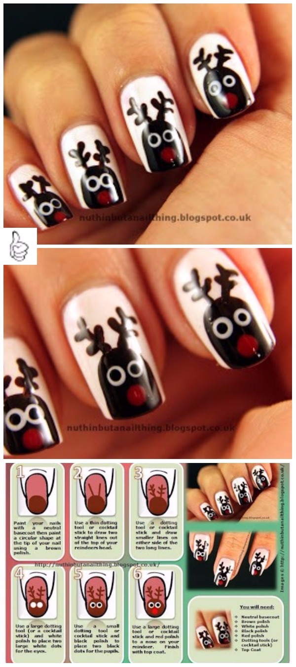 Easy DIY Christmas Nail Art Ideas Tutorials