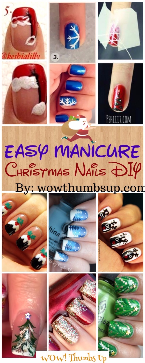 Easy DIY Christmas Nail Art Ideas Tutorials