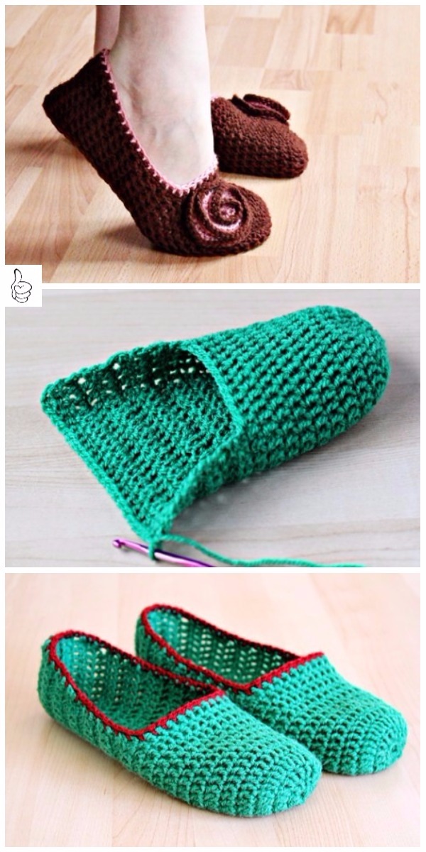women's slippers crochet pattern free