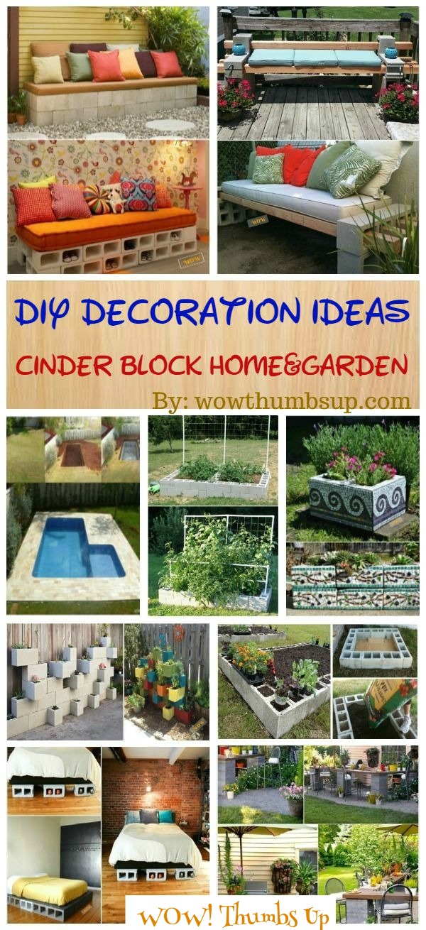 Diy Cinder Block Home Garden Decoration Ideas