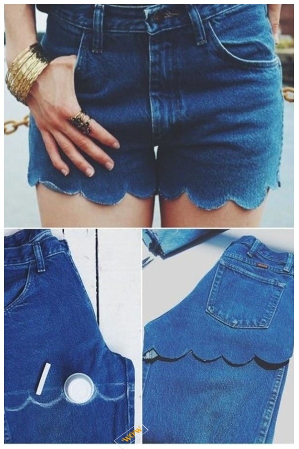Fashion Hack: Ways to Turn Worn Jeans into Jean Shorts- DIY Jeans into ...
