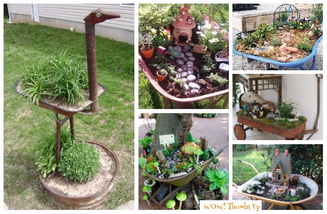Easy Miniature Wheelbarrow Fairy Garden Design DIY Projects
